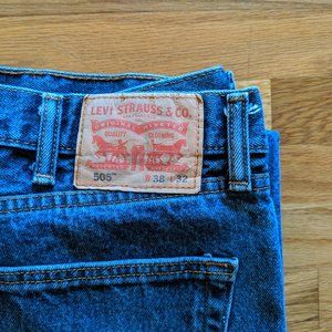 Levis Men's 505 Regular Fit-Jeans - W38 L32